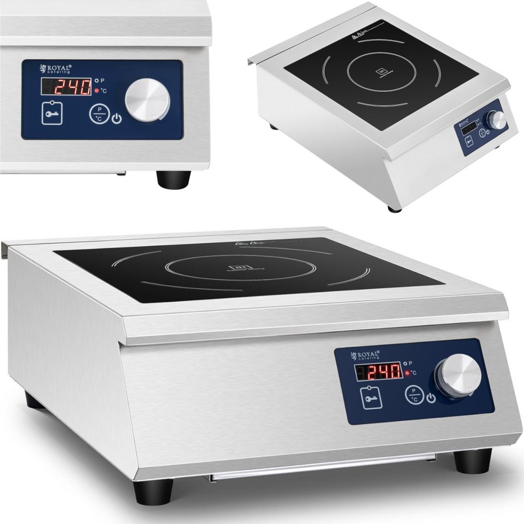 Kuchenka płyta indukcyjna nastawna przenośna śr. 33 cm 5000 W Royal Catering Kuchenka płyta indukcyjna nastawna przenośna śr. 33 cm 5000 W Royal Catering