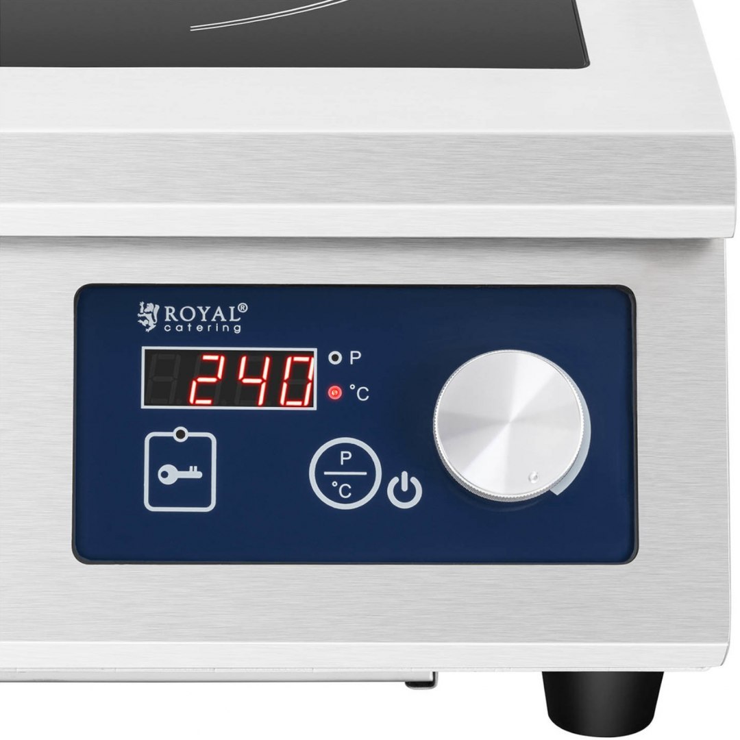 Kuchenka płyta indukcyjna nastawna przenośna śr. 33 cm 5000 W Royal Catering Kuchenka płyta indukcyjna nastawna przenośna śr. 33 cm 5000 W Royal Catering