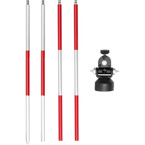 Mini pryzmat lustro dalmiercze geodezyjne z tyczką srebrna powłoka śr. 3,5 cm 1,26 m Steinberg Systems Mini pryzmat lustro dalmiercze geodezyjne z tyczką srebrna powłoka śr. 3,5 cm 1,26 m Steinberg Systems
