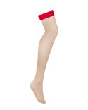 Pończochy S814 Czerwone Czerwony S/M