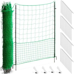 Siatka elektryzująca ogrodzenie ochronne hodowlane dla kur drobiu 1,25 x 50 m WIESENFIELD