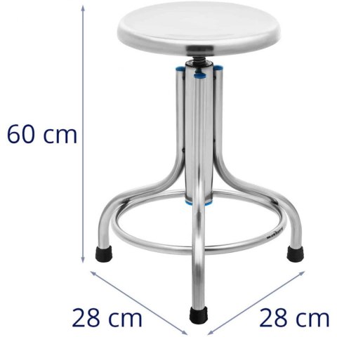 Taboret stołek laboratoryjny warsztatowy ze stali nierdzewnej 45-60 cm do 150 kg Steinberg Systems Taboret stołek laboratoryjny warsztatowy ze stali nierdzewnej 45-60 cm do 150 kg Steinberg Systems