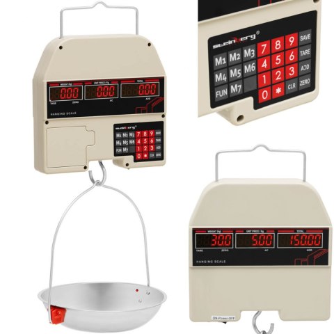Waga wisząca sklepowa LED 30 kg / 0,005 kg Steinberg Systems Waga wisząca sklepowa LED 30 kg / 0,005 kg Steinberg Systems