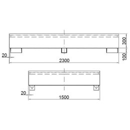 Wanna wychwytowa do zbiornika IBC paletopojemnika MAUZER 2 x 1000L MEVA