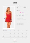 Koszulka Luvae Babydoll Czwerwona + stringi GRATIS! Czerwony S/M