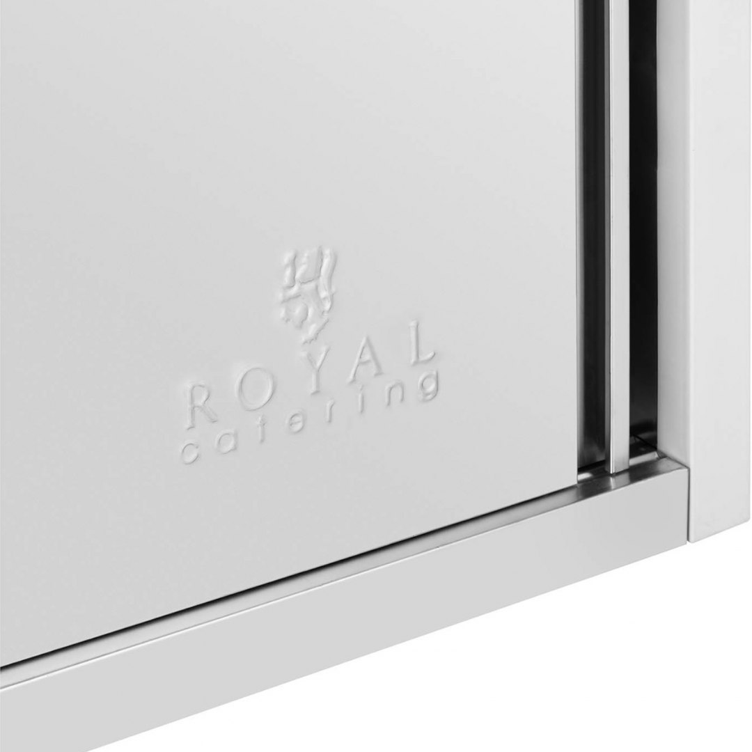 Szafa ścienna gastronomiczna z drzwiami przesuwanymi STAL 150 kg 150 x 40 x 50 cm Royal Catering Szafa ścienna gastronomiczna z drzwiami przesuwanymi STAL 150 kg 150 x 40 x 50 cm Royal Catering