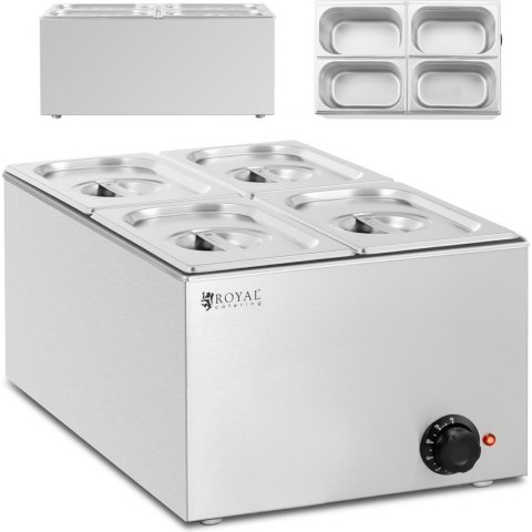 Bemar podgrzewacz elektryczny 4 x GN 1/4 640 W Royal Catering Bemar podgrzewacz elektryczny 4 x GN 1/4 640 W Royal Catering