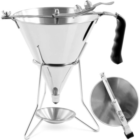 Dozownik lejek pistolet do sosów polew stalowy + stojak 3 dysze 1.8 l Royal Catering Dozownik lejek pistolet do sosów polew stalowy + stojak 3 dysze 1.8 l Royal Catering