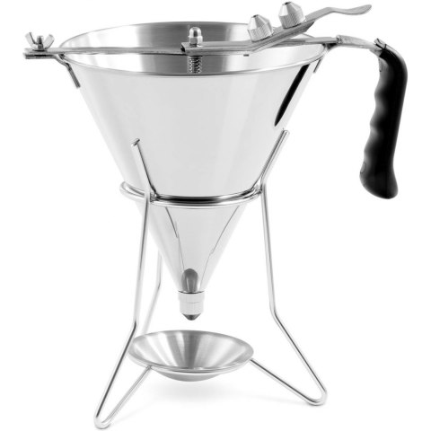 Dozownik lejek pistolet do sosów polew stalowy + stojak 3 dysze 1.8 l Royal Catering Dozownik lejek pistolet do sosów polew stalowy + stojak 3 dysze 1.8 l Royal Catering