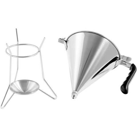 Dozownik lejek pistolet do sosów polew stalowy + stojak 3 dysze 1.8 l Royal Catering Dozownik lejek pistolet do sosów polew stalowy + stojak 3 dysze 1.8 l Royal Catering
