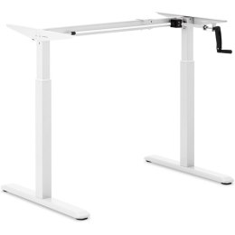 Stelaż rama biurka z ręczną regulacją wysokości 73-124 cm do 70 kg BIAŁY FROMM&amp;STARCK