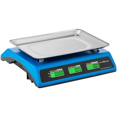 Waga sklepowa kontrolna LCD 34 x 24 cm 40 kg / 2 g niebieska Steinberg Systems Waga sklepowa kontrolna LCD 34 x 24 cm 40 kg / 2 g niebieska Steinberg Systems