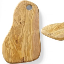 Deska do serwowania z drewna oliwnego z otworem 350 x 210 x 18 mm - Hendi 505236 Hendi