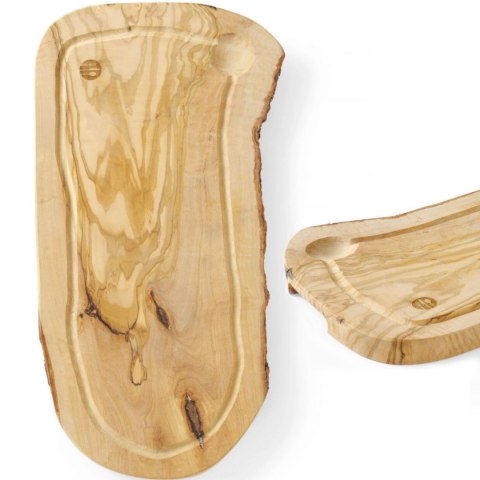 Deska do serwowania z drewna oliwnego z rowkiem 400 x 250 x 18 mm - Hendi 505212 Hendi Deska do serwowania z drewna oliwnego z rowkiem 400 x 250 x 18 mm - Hendi 505212 Hendi