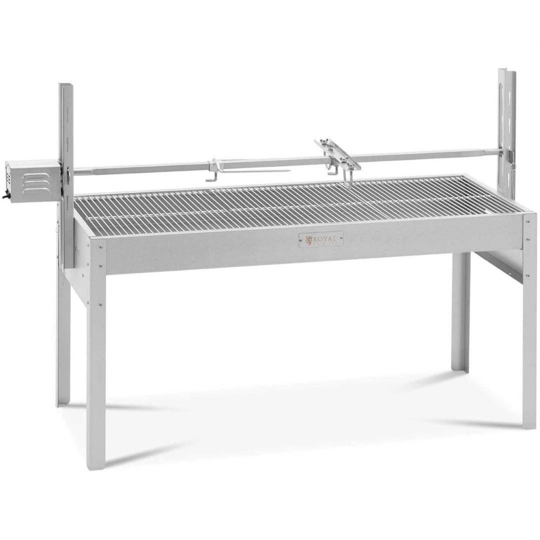 Grill węglowy z rożnem obrotowym elektrycznym do pieczenia prosiaka 13 W 40 kg 127 cm Royal Catering Grill węglowy z rożnem obrotowym elektrycznym do pieczenia prosiaka 13 W 40 kg 127 cm Royal Catering