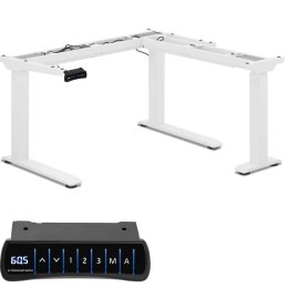 Stelaż rama biurka narożnego z elektryczną regulacją wysokości 60-125 cm - biały FROMM&amp;STARCK