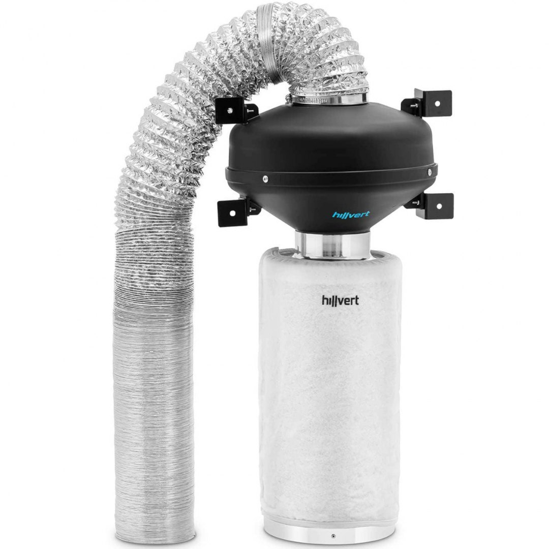Zestaw wentylacyjny wentylator filtr węglowy 40 cm rura wentylacyjna śr. 102 mm 10 m Hillvert