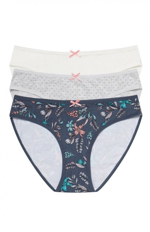 Figi Mimi 36508 K048 Zestaw 3 sztuk Niebiesko-Szary M Figi Mimi 36508 K048 Zestaw 3 sztuk Niebiesko-Szary M
