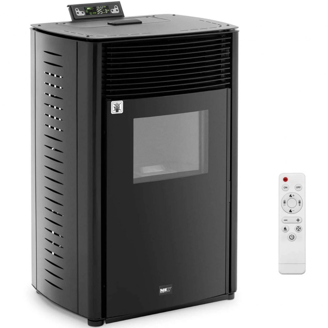 Piec piecyk kominek na pellet wolnostojący z pilotem 50-325 m3 13000 W MSW Piec piecyk kominek na pellet wolnostojący z pilotem 50-325 m3 13000 W MSW