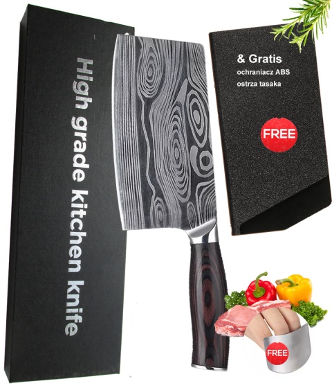 Tasak stal damasceńska do mięsa kości warzyw