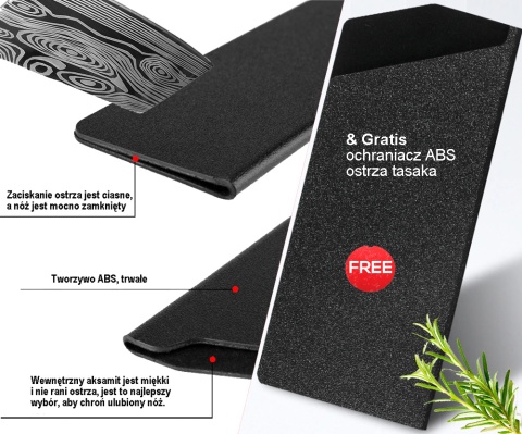 Tasak stal damasceńska do mięsa kości warzyw