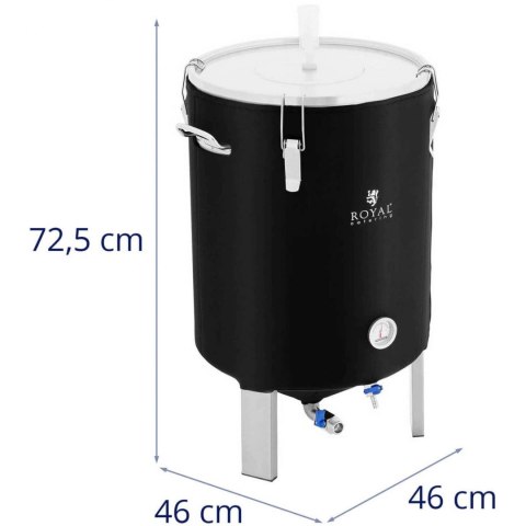 Pojemnik kocioł fermentacyjny fermentator do piwa wina z izolacją 0-40C 60 l Royal Catering Pojemnik kocioł fermentacyjny fermentator do piwa wina z izolacją 0-40C 60 l Royal Catering