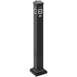 Popielnica popielniczka wolnostojąca zamykana z żelaza 3.5 l - ciemnoszara Ulsonix