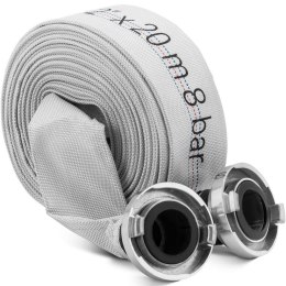 Wąż parciany płaski strażacki do wody ze złączem storz 2'' 52 mm 8-24 bar 20 m Hillvert