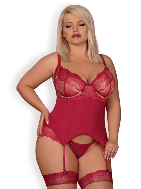 Gorset Rosalyne + stringi GRATIS! Czerwony S/M Gorset Rosalyne + stringi GRATIS! Czerwony S/M