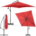 Parasol ogrodowy na wysięgniku kwadratowy 250 x 250 cm czerwony UNIPRODO