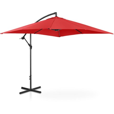 Parasol ogrodowy na wysięgniku kwadratowy 250 x 250 cm czerwony UNIPRODO Parasol ogrodowy na wysięgniku kwadratowy 250 x 250 cm czerwony UNIPRODO