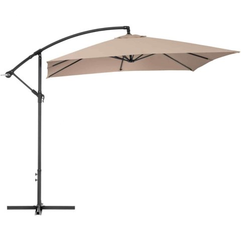 Parasol ogrodowy na wysięgniku kwadratowy 250 x 250 cm kremowy UNIPRODO Parasol ogrodowy na wysięgniku kwadratowy 250 x 250 cm kremowy UNIPRODO