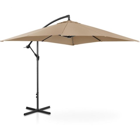 Parasol ogrodowy na wysięgniku kwadratowy 250 x 250 cm szarobrązowy UNIPRODO Parasol ogrodowy na wysięgniku kwadratowy 250 x 250 cm szarobrązowy UNIPRODO