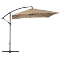 Parasol ogrodowy na wysięgniku kwadratowy 250 x 250 cm szarobrązowy UNIPRODO