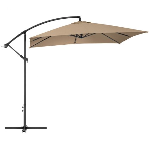 Parasol ogrodowy na wysięgniku kwadratowy 250 x 250 cm szarobrązowy UNIPRODO Parasol ogrodowy na wysięgniku kwadratowy 250 x 250 cm szarobrązowy UNIPRODO