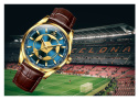 Zegarek męski kwarcowy wzór piłkarski OLEVS złoty