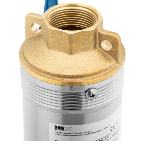 Pompa głębinowa do studni głębinowej STAL 1000 W 4000 l/h do 91 m MSW Pompa głębinowa do studni głębinowej STAL 1000 W 4000 l/h do 91 m MSW