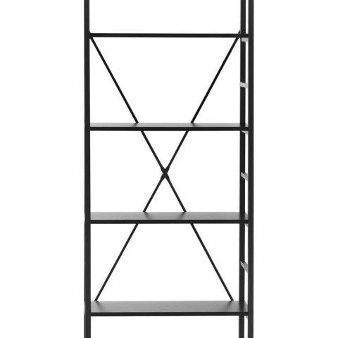 Regał na książki loftowy ze stalową ramą 28 x 60 x 182 cm czarny FROMM&STARCK Regał na książki loftowy ze stalową ramą 28 x 60 x 182 cm czarny FROMM&STARCK