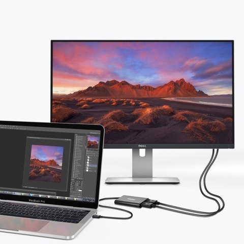 Adapter rozdzielacz USB Typ C Thunderbolt 3 czarny CHOETECH Adapter rozdzielacz USB Typ C Thunderbolt 3 czarny CHOETECH