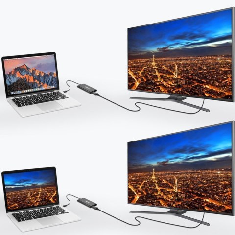 Adapter rozdzielacz USB Typ C Thunderbolt 3 czarny CHOETECH Adapter rozdzielacz USB Typ C Thunderbolt 3 czarny CHOETECH
