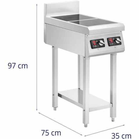 Kuchnia indukcyjna 2 palnikowa wolnostojąca 400 V 2 x 3500 W Royal Catering Kuchnia indukcyjna 2 palnikowa wolnostojąca 400 V 2 x 3500 W Royal Catering