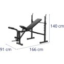 Ławka ławeczka treningowa pod sztangę regulowana do 100 kg GYMREX