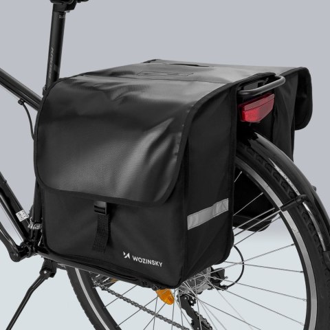 Sakwa rowerowa na bagażnik podwójna 28 l czarna WOZINSKY Sakwa rowerowa na bagażnik podwójna 28 l czarna WOZINSKY