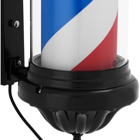 Słupek szyld fryzjerski barberski barber pole obrotowy podświetlany 38 cm - czarny Physa Słupek szyld fryzjerski barberski barber pole obrotowy podświetlany 38 cm - czarny Physa