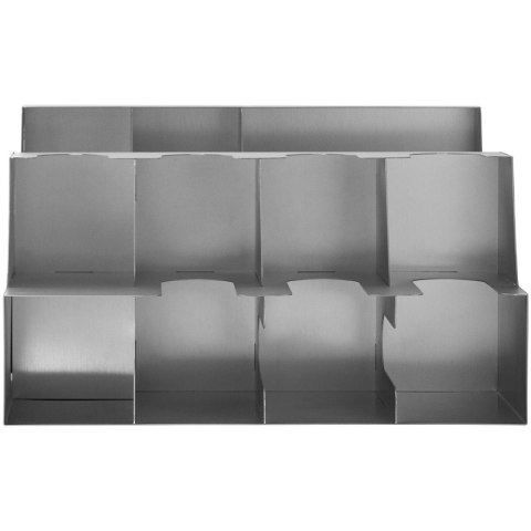 Stojak organizer na kubki wieczka mieszadełka cukier do kawy - 11 przegródek Royal Catering Stojak organizer na kubki wieczka mieszadełka cukier do kawy - 11 przegródek Royal Catering