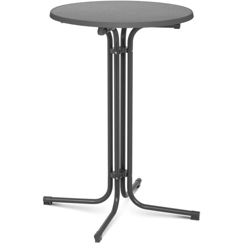 Stół stolik barowy okrągły wysoki składany śr. 70 cm wys. 110 cm szary Royal Catering Stół stolik barowy okrągły wysoki składany śr. 70 cm wys. 110 cm szary Royal Catering
