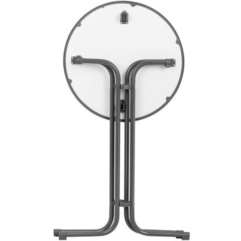 Stół stolik barowy okrągły wysoki składany śr. 70 cm wys. 110 cm szary Royal Catering Stół stolik barowy okrągły wysoki składany śr. 70 cm wys. 110 cm szary Royal Catering