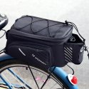 Torba rowerowa na bagażnik z paskiem na ramię 9l pokrowiec przeciwdeszczowy czarny WOZINSKY