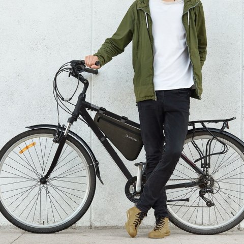 Torba rowerowa na ramę roweru 5 l szara WOZINSKY Torba rowerowa na ramę roweru 5 l szara WOZINSKY