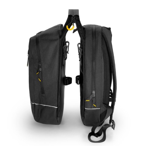 Torba rowerowa podwójna plecak 2w1 30l czarna WOZINSKY Torba rowerowa podwójna plecak 2w1 30l czarna WOZINSKY